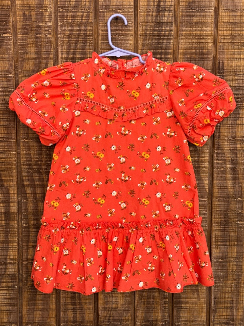 Janie And Jack Orange Floral Dress